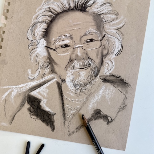 Portrait Drawing: David Suzuki