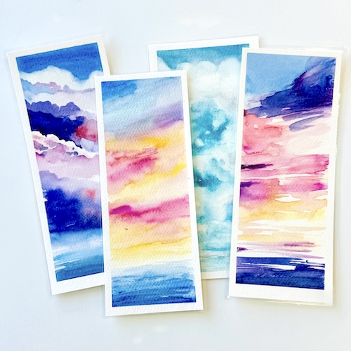 Watercolour Bookmarks