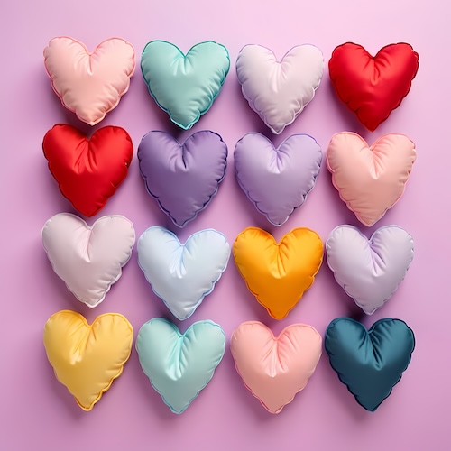 Learn to Sew: Heart Pillows
