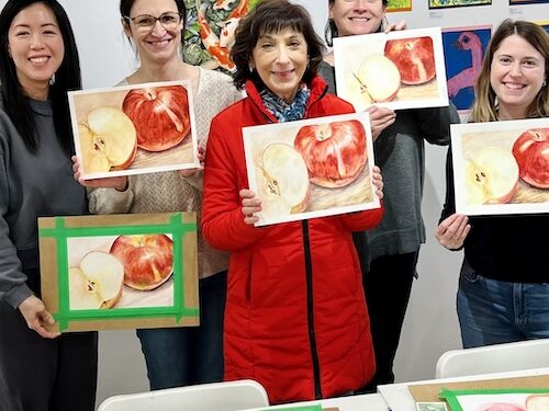 Enjoy Watercolour Painting classes in our Toronto studio and online